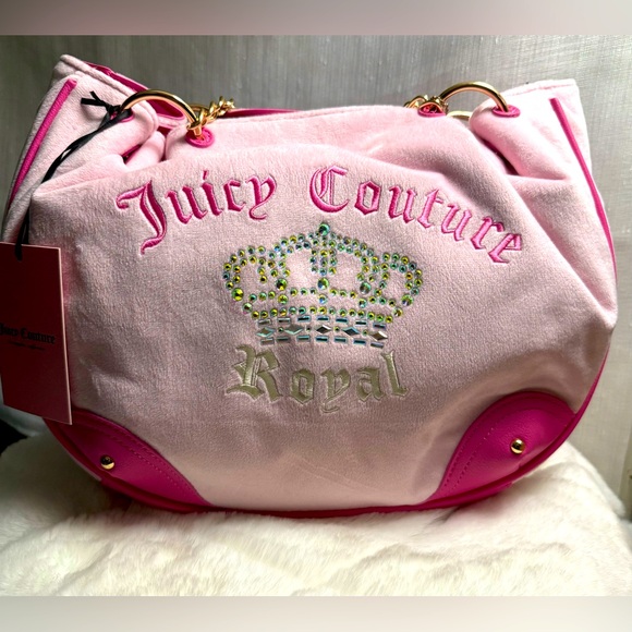 Juicy Couture Handbags - NEW Juicy Couture Juicy Kingdom Pink Velour Tote
